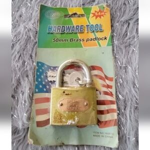 NEW Vintage 50mm Brass Padlock With 2 Keys Jumping Dolphin Hardened Steel